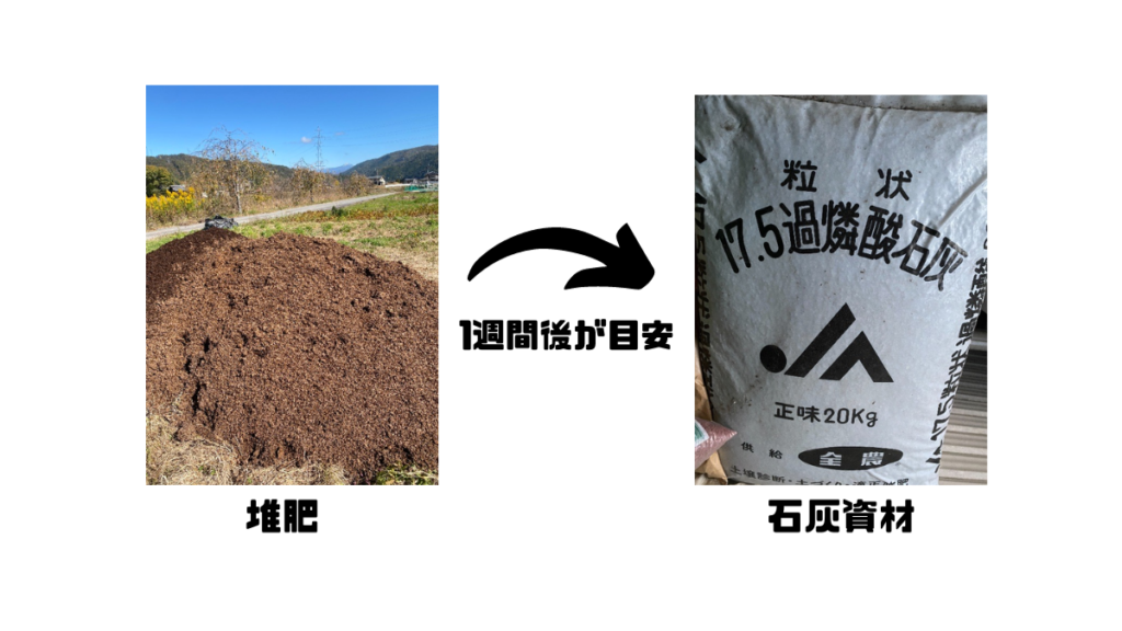 堆肥と石灰資材