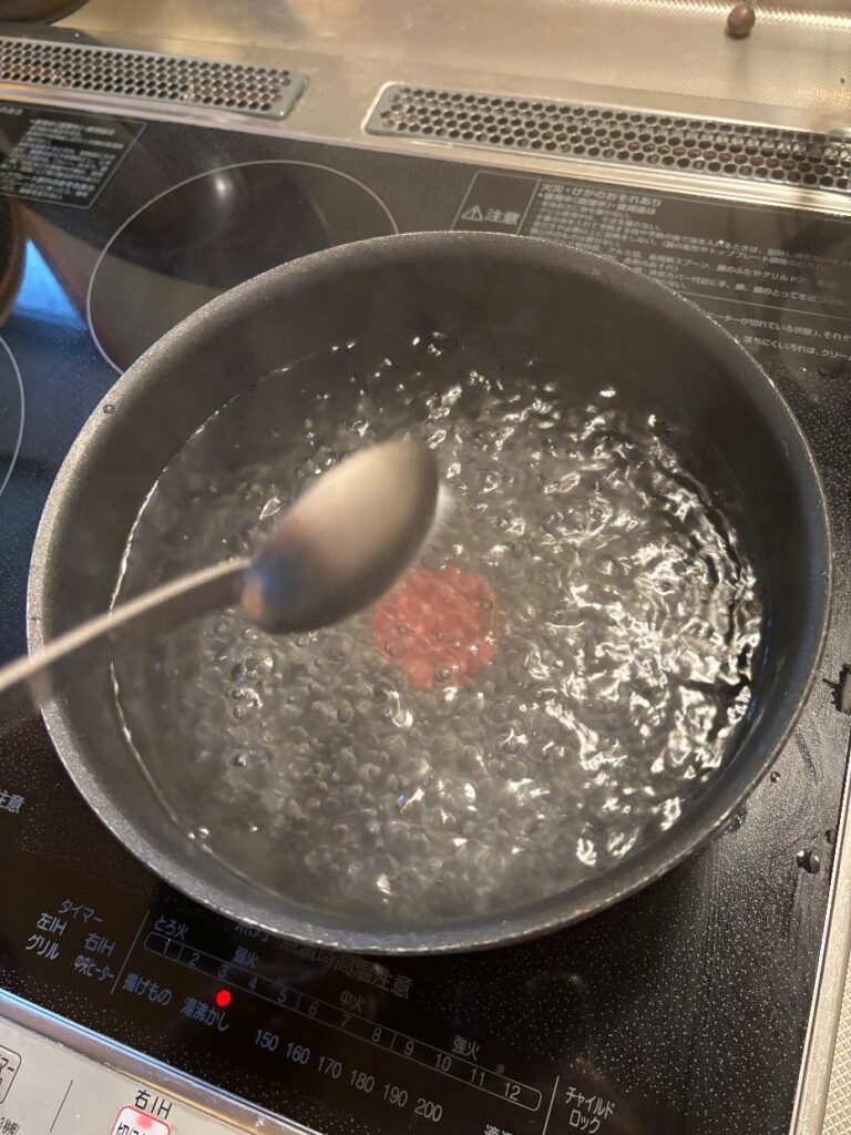 沸騰したお湯