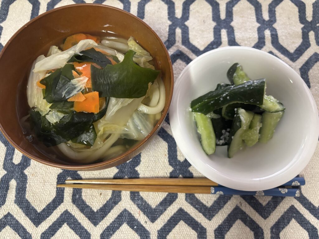 うどん,キュウリ