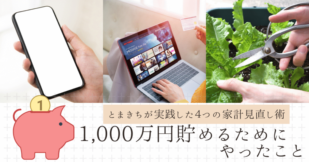 1,000万円貯めるためにやったことのブログ記事アイキャッチ