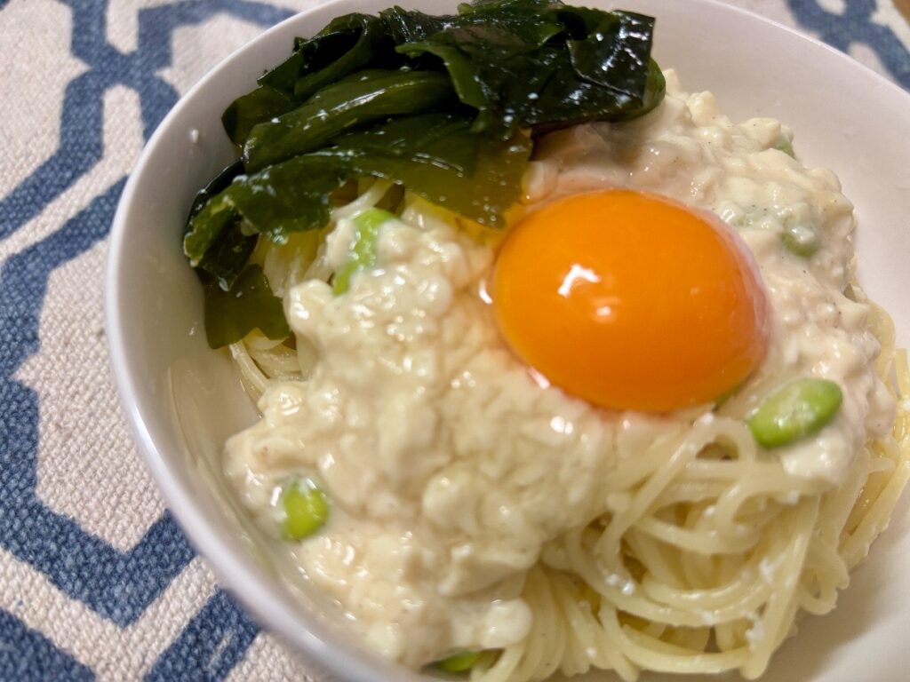 豆腐ソースの和風パスタ