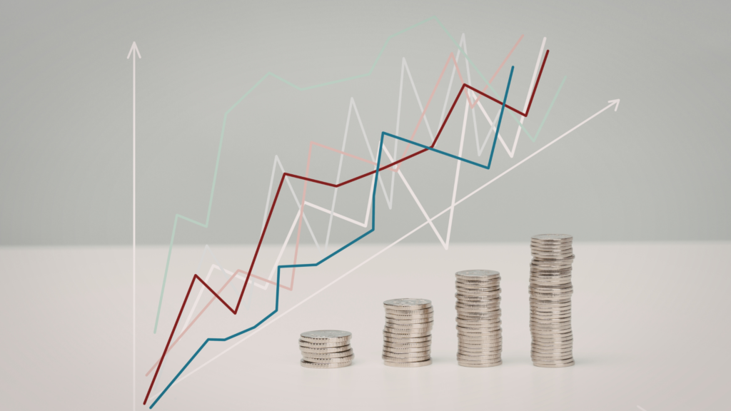 折れ線グラフ、投資のイメージ