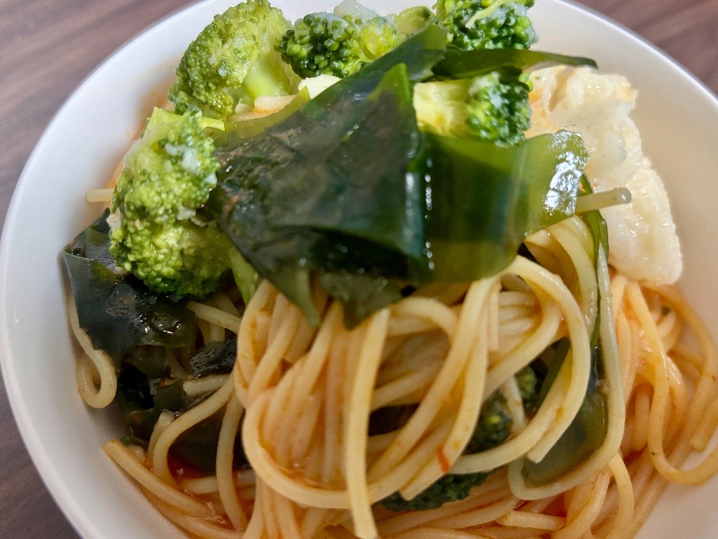 アラビアータ、ワカメ入り