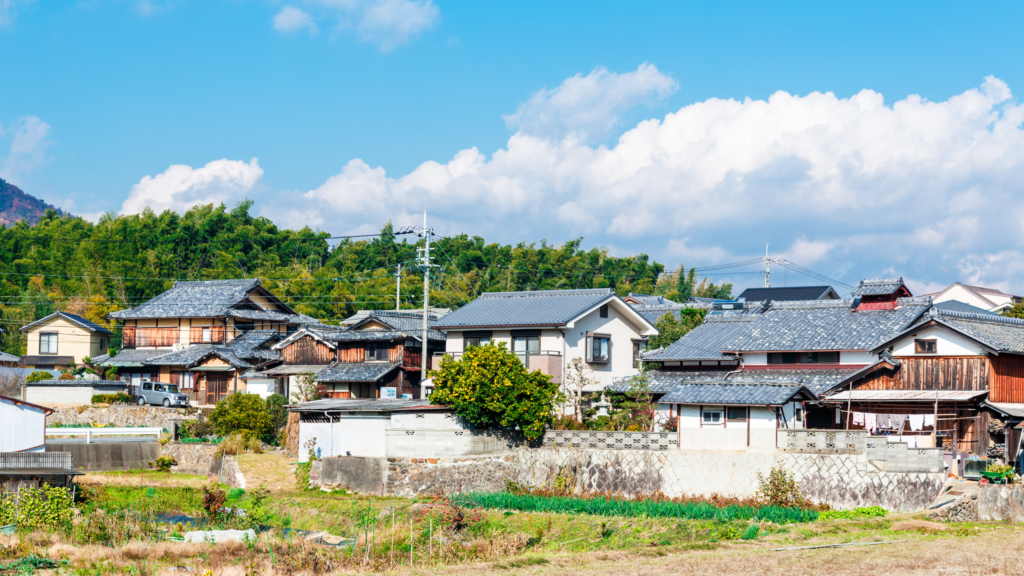 静かな田舎の風景写真