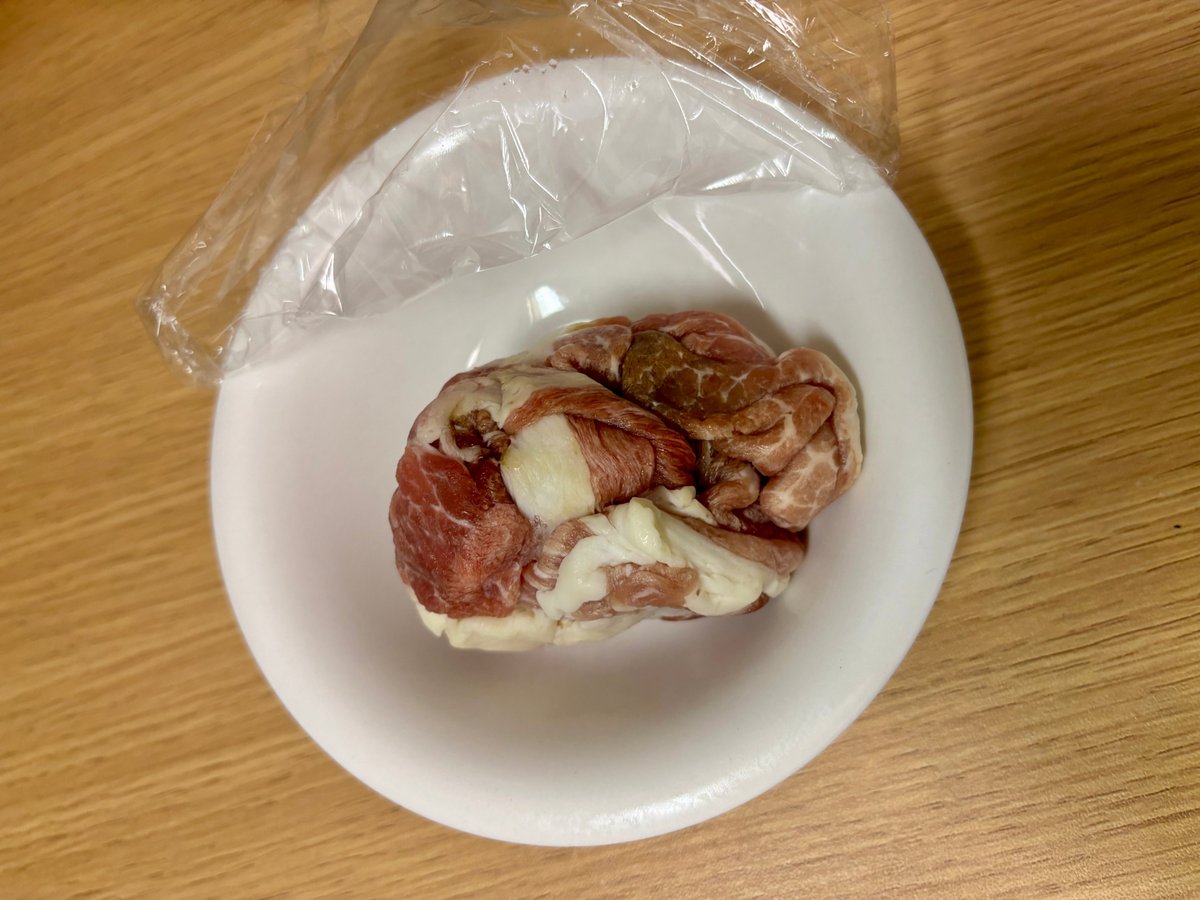 解凍開始から6時間後の豚こま切れ肉
