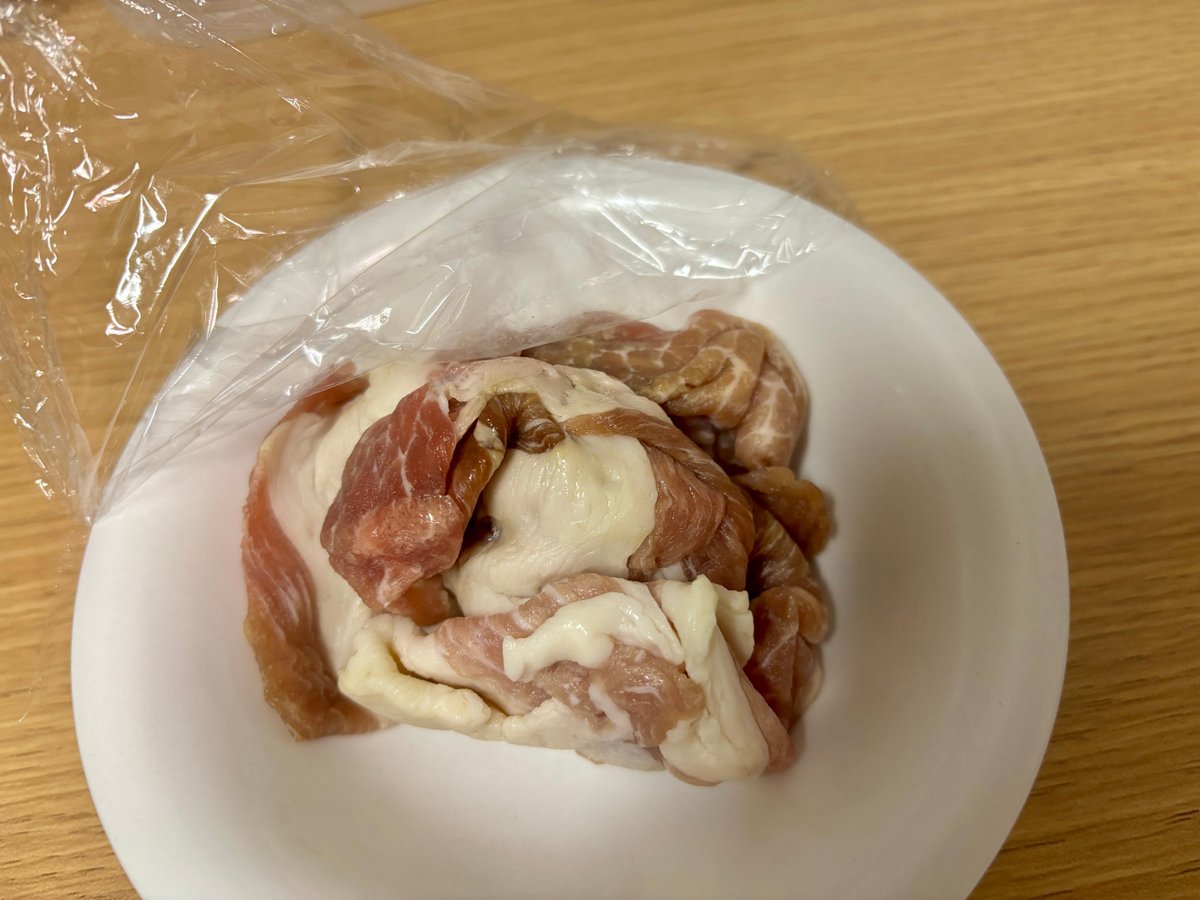 3日9時間後の豚こま切れ肉