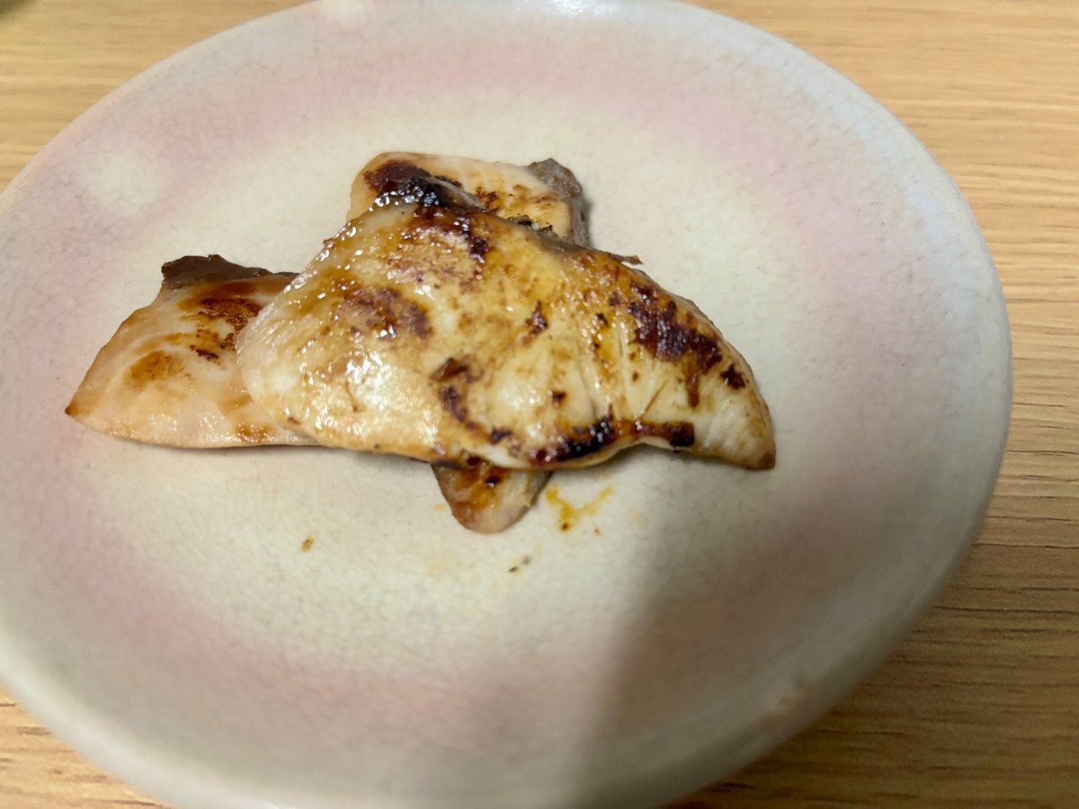 焼き上がっためんつゆ漬けのはまち